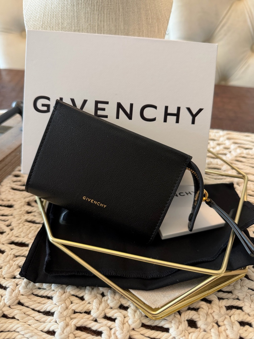 Givenchy Day Leather Zip Case in Black - New with Tags